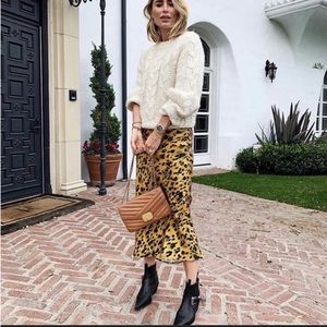 anine bing bar silk midi skirt